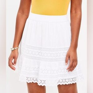 LOFT Clip Lace Flounce Skirt - Medium - NEVER WORN - NEVER WASHED
